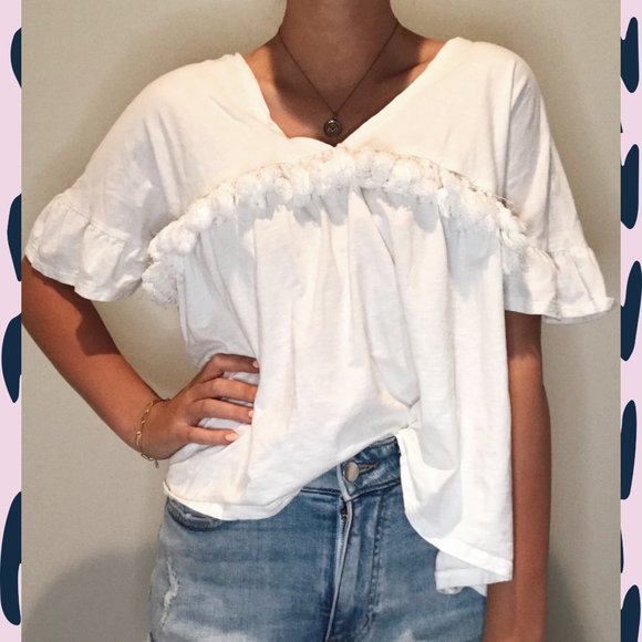 White tassel shirt Clearance